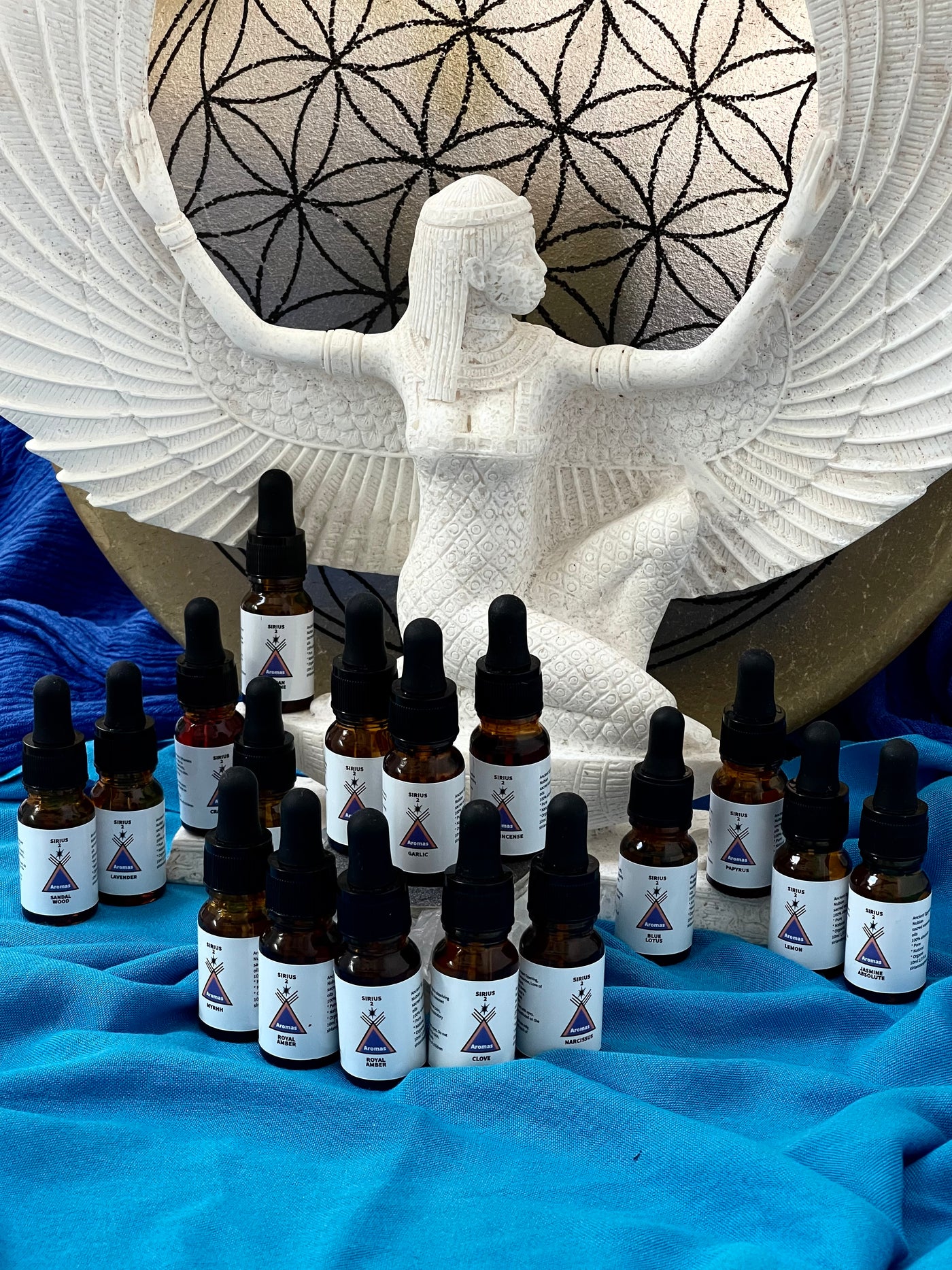 Range of Egyptian Ceremonial Essential Oils. Organic-Cold Pressed - Alcohol Free. Made by the Nubian Egyptians in the traditional ways they have done  for thousands of years.