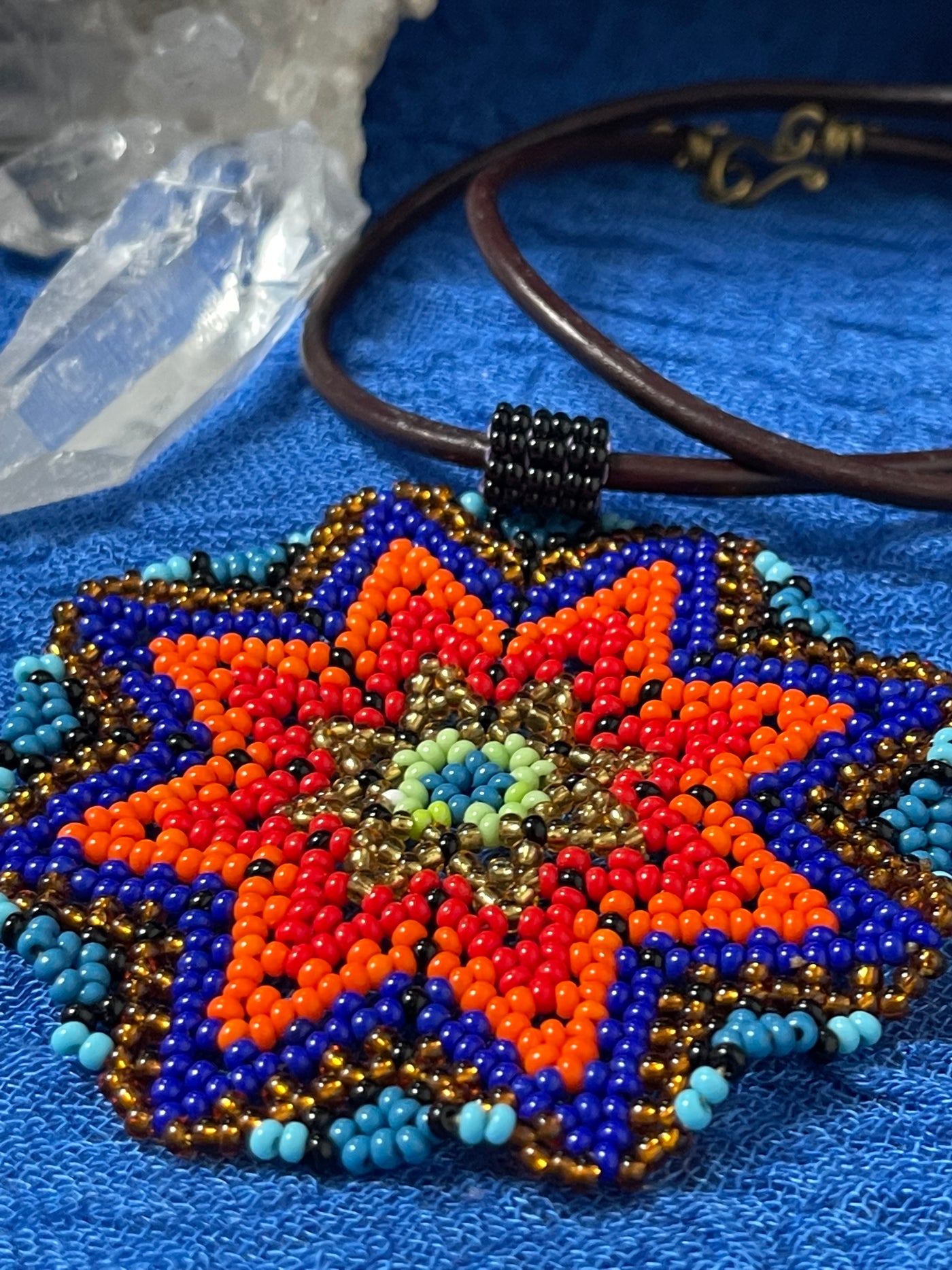 SEED BEAD MANDALA NECKLACE